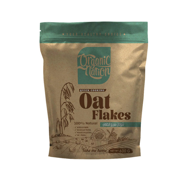Organic Nation Oat Flakes Quick Cooking – 600g
