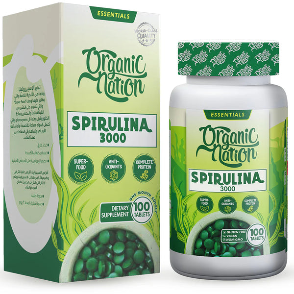 Organic Nation Spirulina – 100 Tablets
